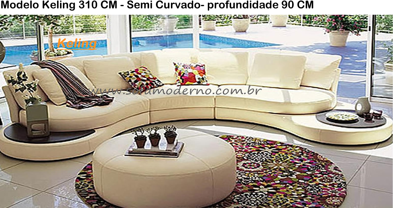 sofa semi circulo