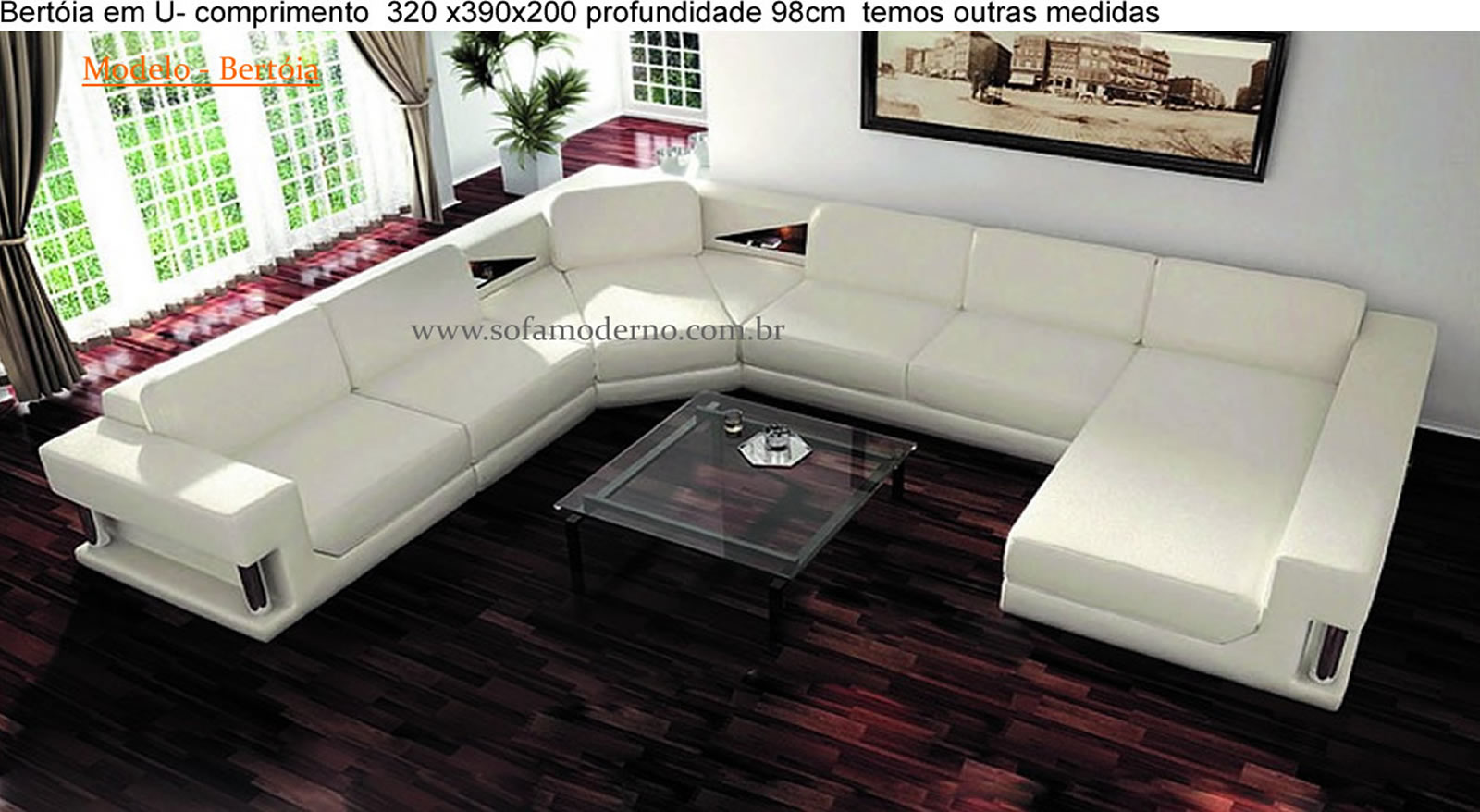 sofa de canto branco