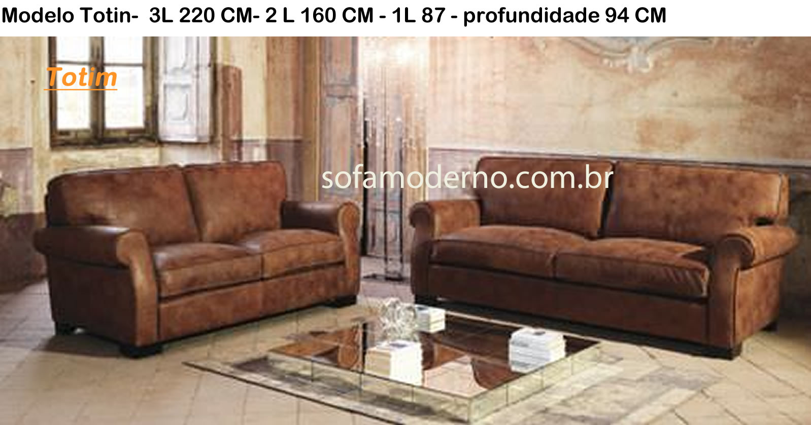 sofa de couro envelhecido