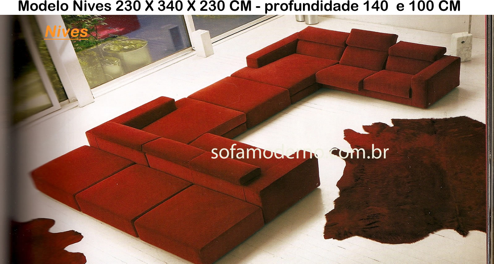 sofa duplo lado