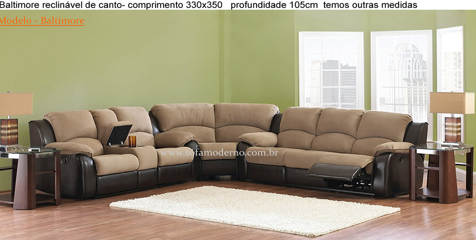 sofa reclinavel de canto