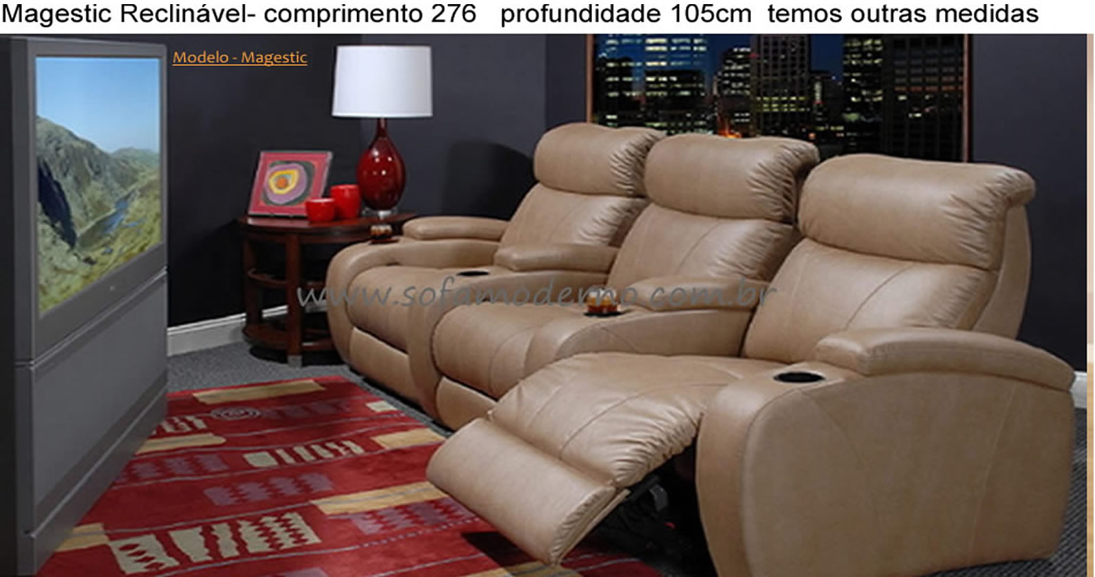 Sofá para home - Estofado confortável para home theater - Sofá para sala de  tv | sofamoderno.com.br