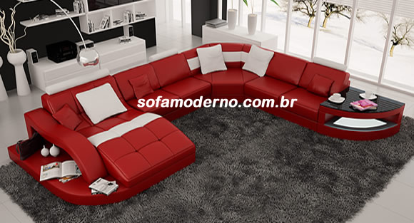 sofas bonito vermelho